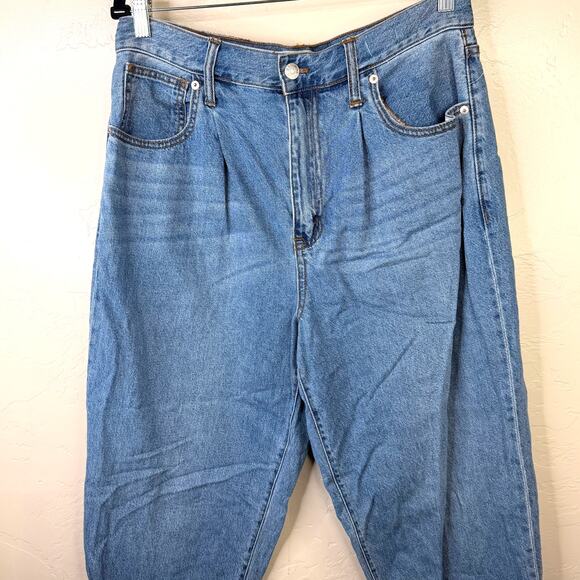 Madewell Jewell Wash Baggy Tapered Relaxed Denim 80's Inspired Jeans Size 28 - Picture 8 of 12